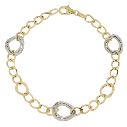 Weiß-Gelb-Gold Damenarmband GL100719