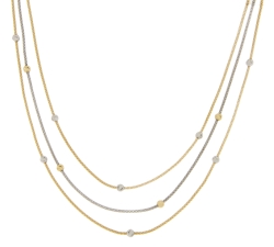 White Yellow Gold Woman Necklace GL100722