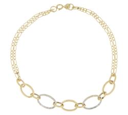 Bracciale Donna Oro Giallo Bianco GL100730