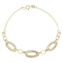 Bracciale Donna Oro Giallo Bianco GL100731