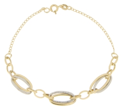White Yellow Gold Woman Bracelet GL100731