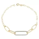 Damenarmband Weiß-Gelbgold GL100732