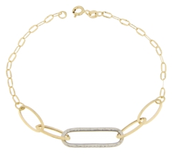 Damenarmband Weiß-Gelbgold GL100732