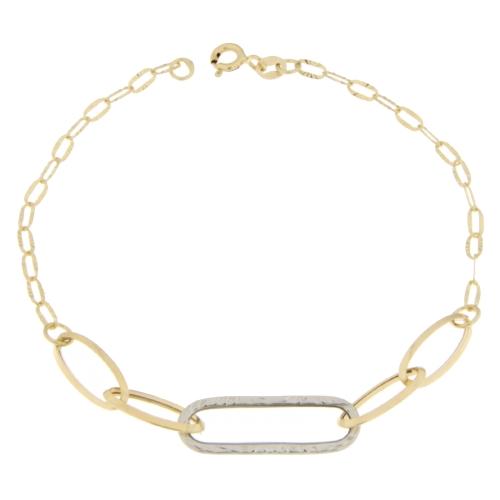 Damenarmband Weiß-Gelbgold GL100732