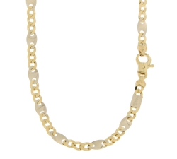 Collana Uomo Oro Giallo Bianco GL100733