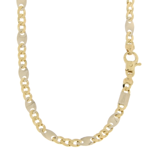 Collana Uomo Oro Giallo Bianco GL100733