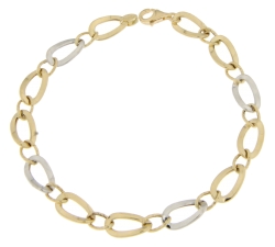 Weiß-Gelb-Gold Damenarmband GL100734