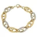 Weiß-Gelb-Gold Damenarmband GL100735