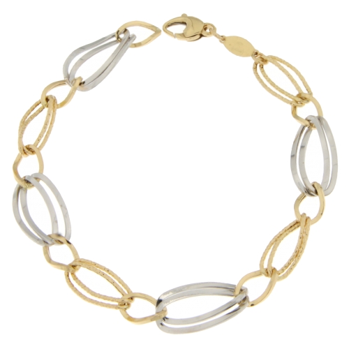 Damenarmband Weiß-Gelbgold GL100738