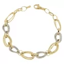 Bracciale Donna Oro Giallo Bianco GL100739