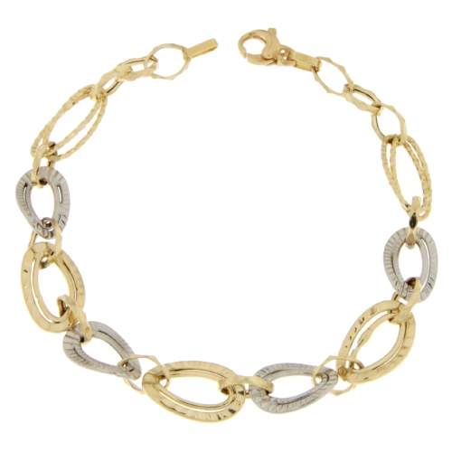 Weiß-Gelb-Gold Damenarmband GL100739