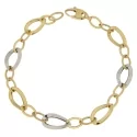 Bracciale Donna Oro Giallo Bianco GL100740