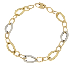 Damenarmband Weiß-Gelbgold GL100740