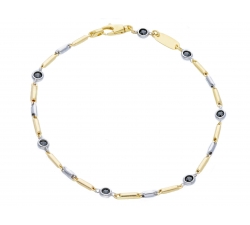 Bracciale Uomo Oro Giallo Bianco GL-SON244778