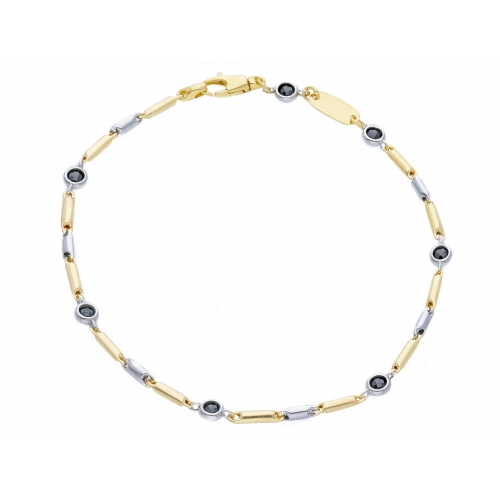 Bracciale Uomo Oro Giallo Bianco GL-SON244778