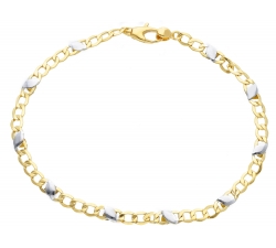 White Yellow Gold Men&#39;s Bracelet GL-SONMSF132GB21