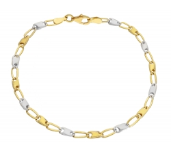 Bracciale Uomo Oro Giallo Bianco GL-SONMLP020GB21