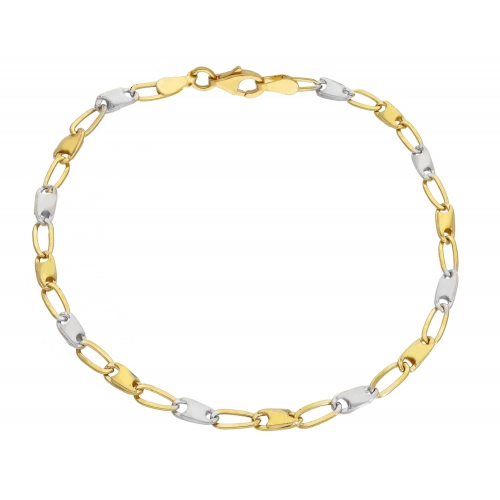 Bracciale Uomo Oro Giallo Bianco GL-SONMLP020GB21