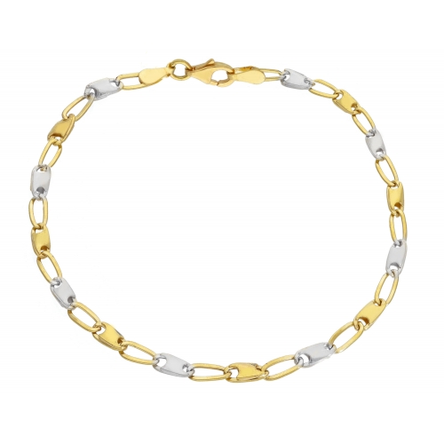 White Yellow Gold Men&#39;s Bracelet GL-SONMLP020GB21