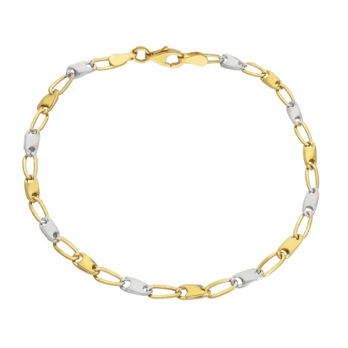 White Yellow Gold Men&#39;s Bracelet GL-SONMLP020GB21
