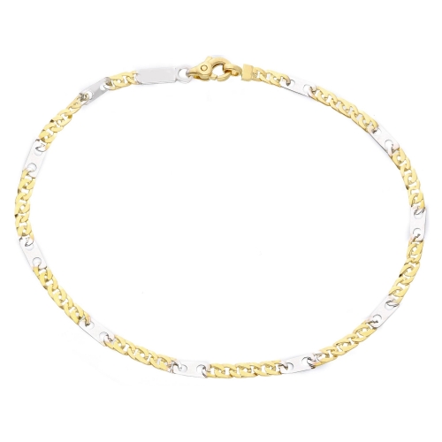 Bracciale Uomo Oro Giallo Bianco GL-SONMML080GB21