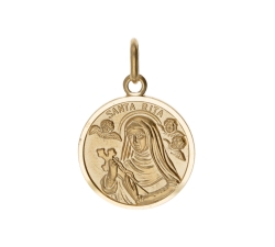 Saint Rita Yellow Gold Medal GL100745