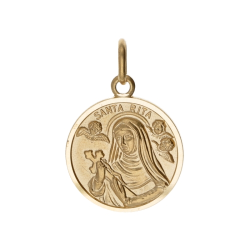 Saint Rita Yellow Gold Medal GL100745