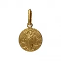 Medaglia Madonna di Lourdes Oro Giallo GL100746