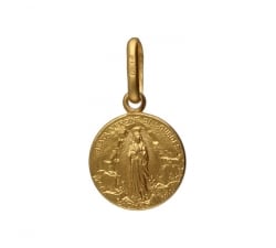 Medaglia Madonna di Lourdes Oro Giallo GL100746