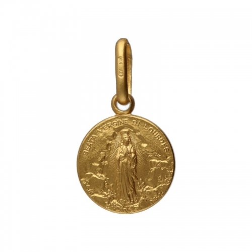 Our Lady of Lourdes Yellow Gold Medal GL100746