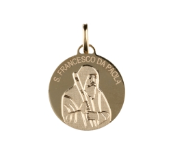 Saint Francis of Paola Yellow Gold Medal GL100747