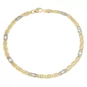 White Yellow Gold Men&#39;s Bracelet GL100749