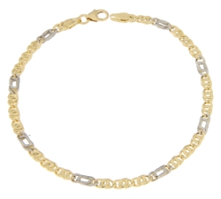 Bracciale Uomo Oro Giallo Bianco GL100749