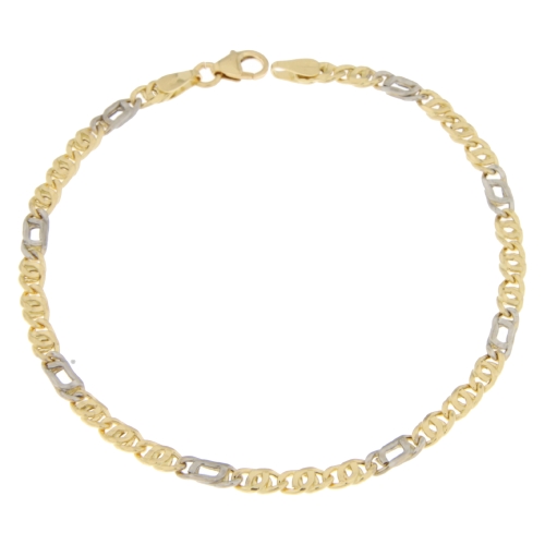 Herrenarmband Weiß-Gelbgold GL100749