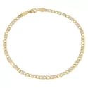 Herrenarmband Weiß-Gelbgold GL100750