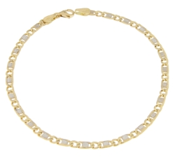 Herrenarmband Weiß-Gelbgold GL100750