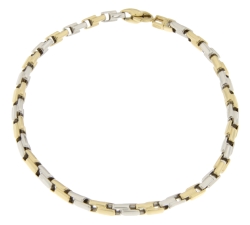 Bracciale Uomo Oro Giallo Bianco GL100751