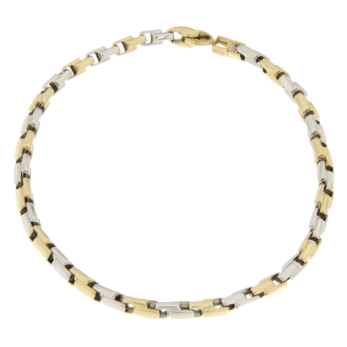 White Yellow Gold Men&#39;s Bracelet GL100751