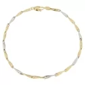 Herrenarmband Weiß-Gelbgold GL100752