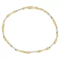 Herrenarmband Weiß-Gelbgold GL100753