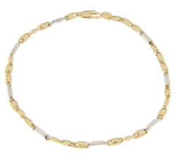 White Yellow Gold Men&#39;s Bracelet GL100753