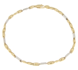 White Yellow Gold Men&#39;s Bracelet GL100753