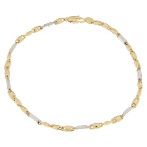 Herrenarmband Weiß-Gelbgold GL100753