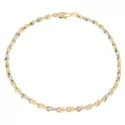 White Yellow Gold Men&#39;s Bracelet GL100754