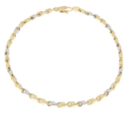 White Yellow Gold Men&#39;s Bracelet GL100754