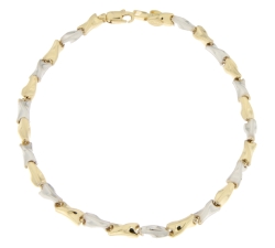 Bracciale Uomo Oro Giallo Bianco GL100755