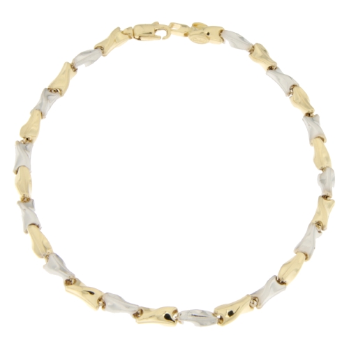 White Yellow Gold Men&#39;s Bracelet GL100755