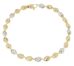 Bracciale Uomo Oro Giallo Bianco GL100756