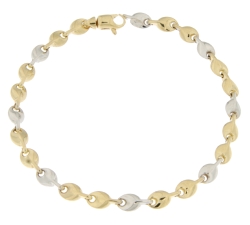 White Yellow Gold Men&#39;s Bracelet GL100756