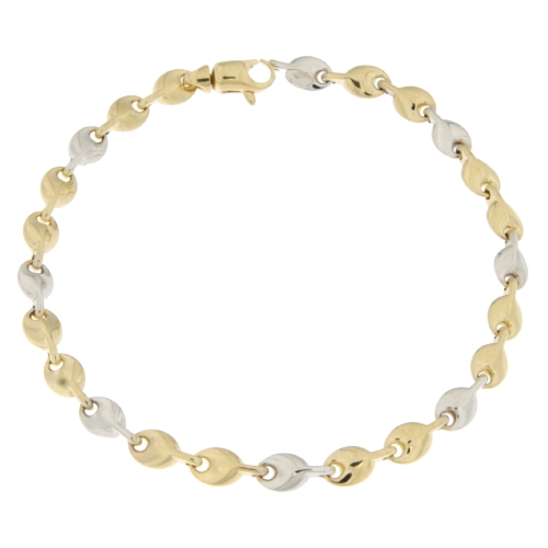 Herrenarmband Weiß-Gelbgold GL100756
